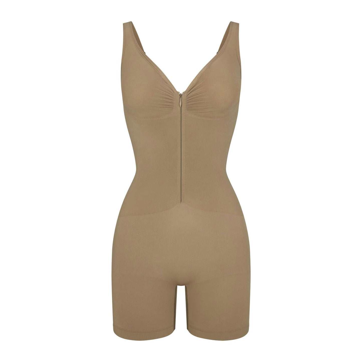 Zip Front Mid Thigh Bodysuit