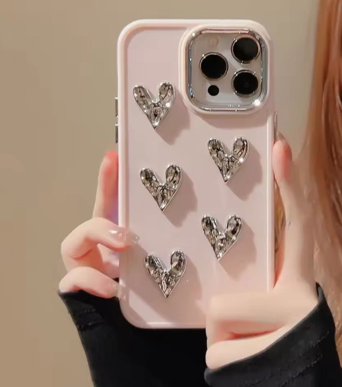 Husa iPhone Crystal Hearts