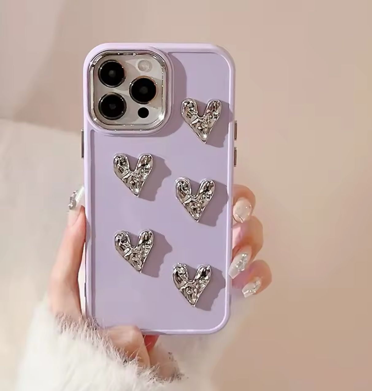 Husa iPhone Crystal Hearts