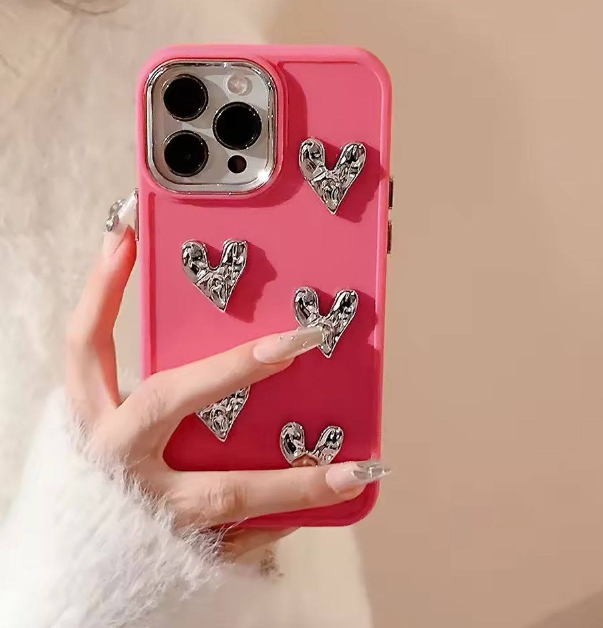 Husa iPhone Crystal Hearts