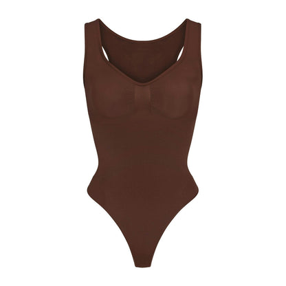 Scoop Neck Thong Bodysuit