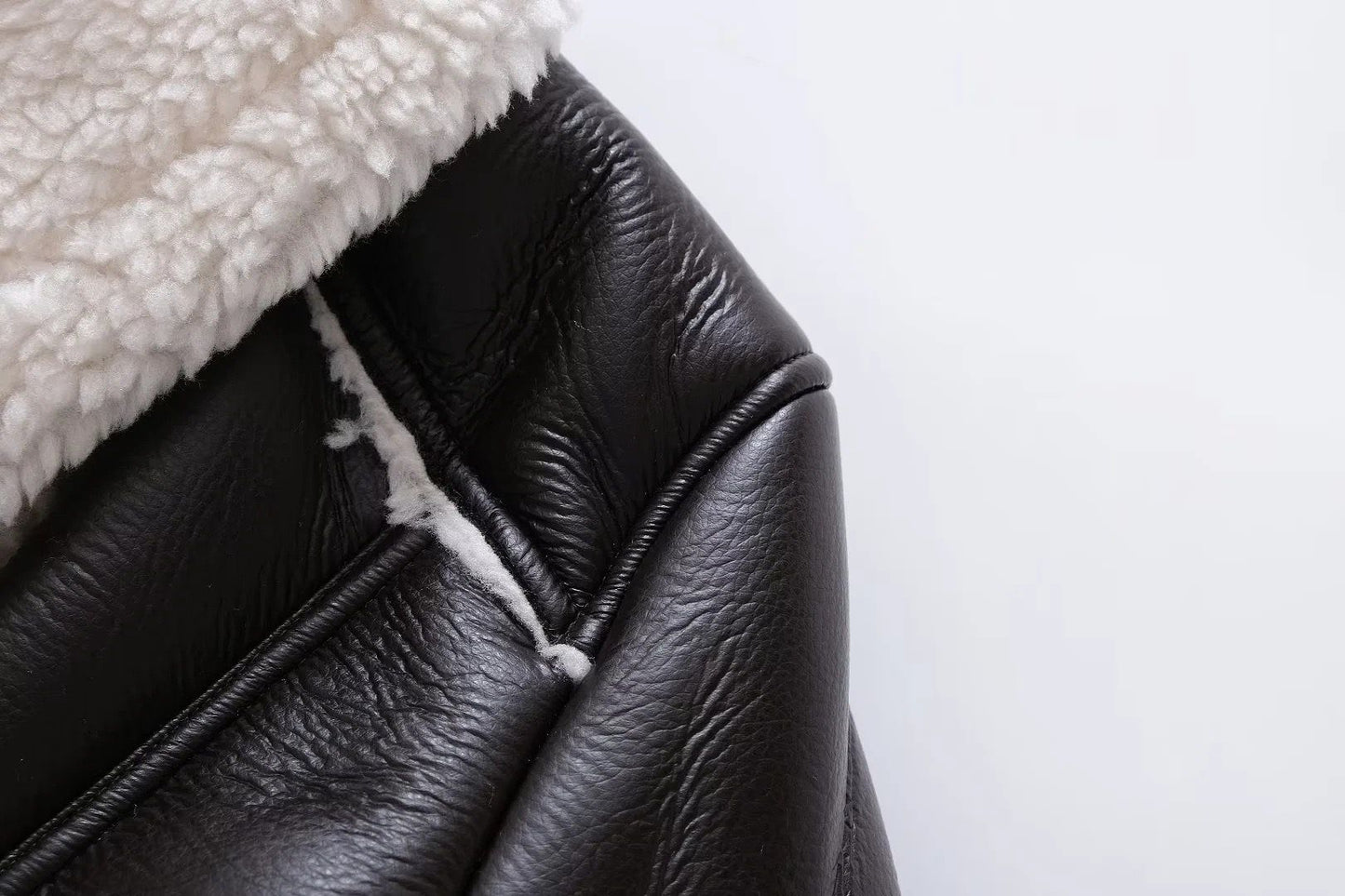 Wool Short Leather Jacket