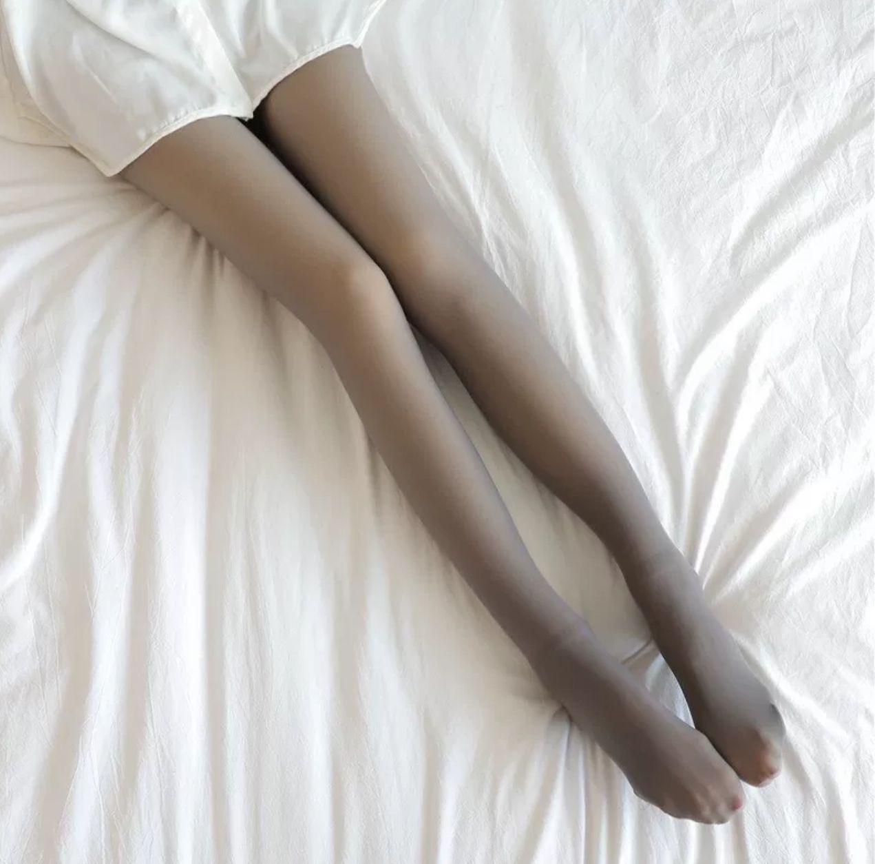 Thermal Fleece-Lined Tights with High Waist